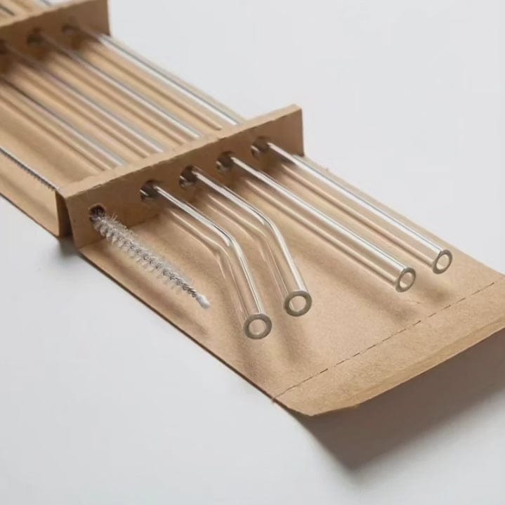 Borosilicate Glass Straw Transparent ( Set of 4)