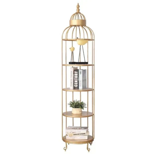 4 Layer Nordic Brass Cage Rack