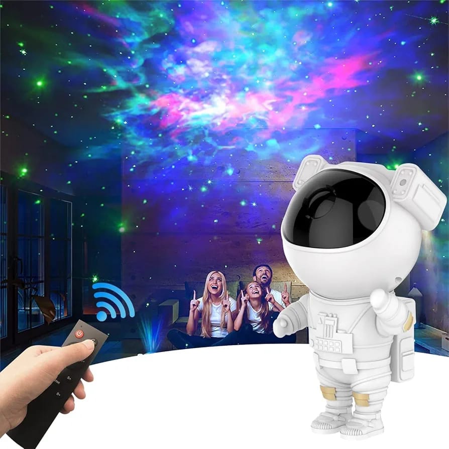 Astronaut Galaxy Star Projector – 2024 Upgraded Space Buddy with 360° Adjustable Night Light & Timer