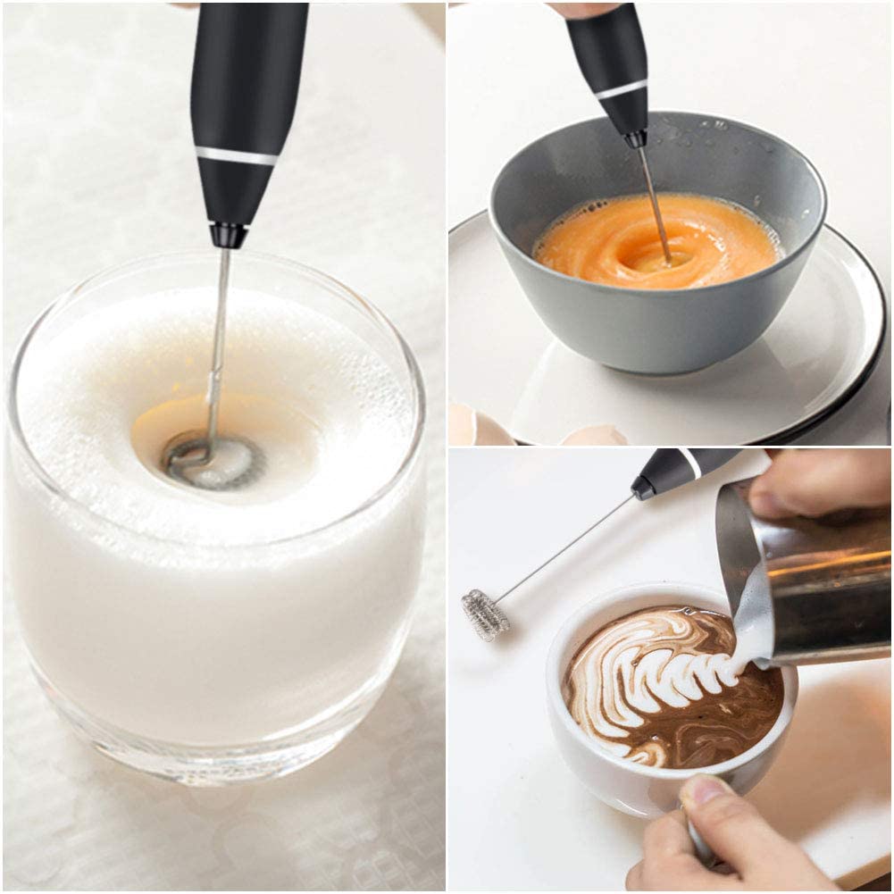 2-in-1 Electric Milk Frother & Egg Beater – USB Rechargeable, 3 Speeds