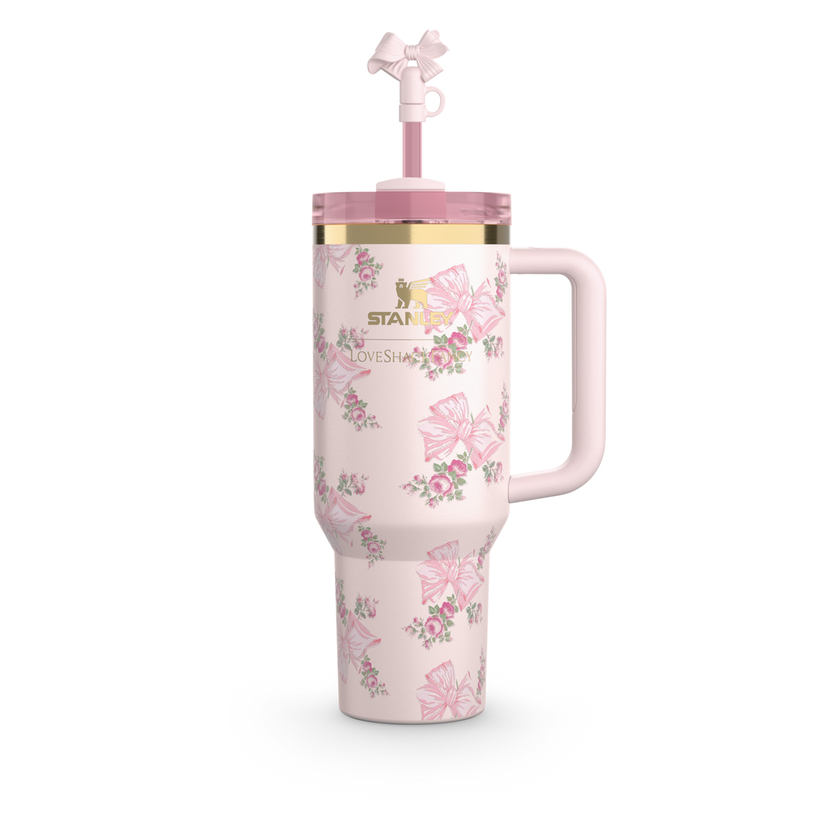 The Stanley X LoveShackFancy Holiday Quencher | 40 OZ |Rosa Beaux Blue|Rosa Beaux Pink