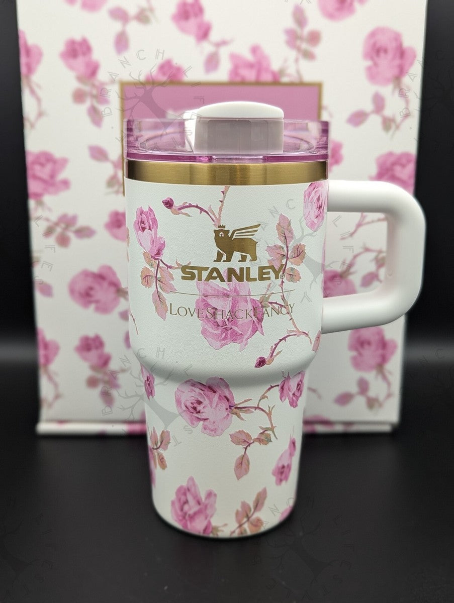 Stanley x LoveShackFancy Quencher Tumbler| 20 OZ |Ribbon Rosa