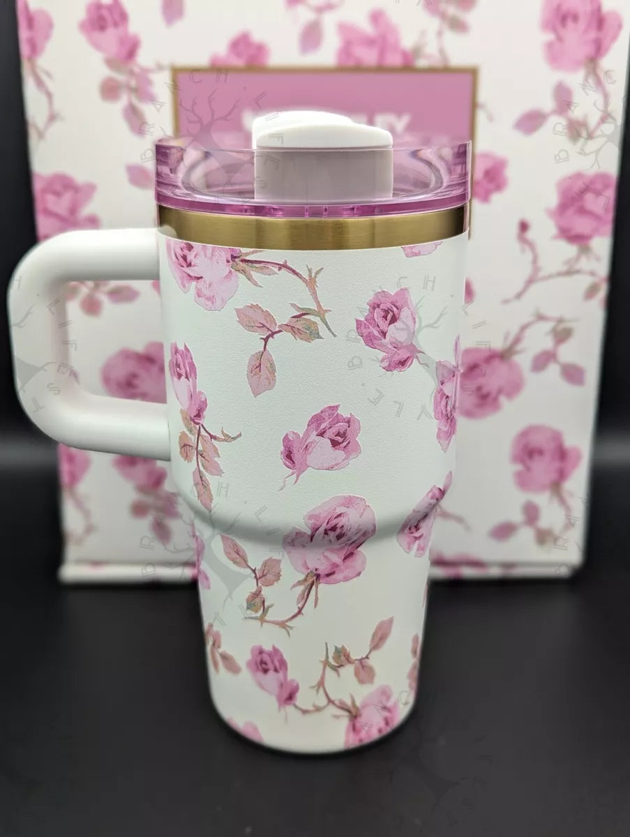 Stanley x LoveShackFancy Quencher Tumbler| 20 OZ |Ribbon Rosa