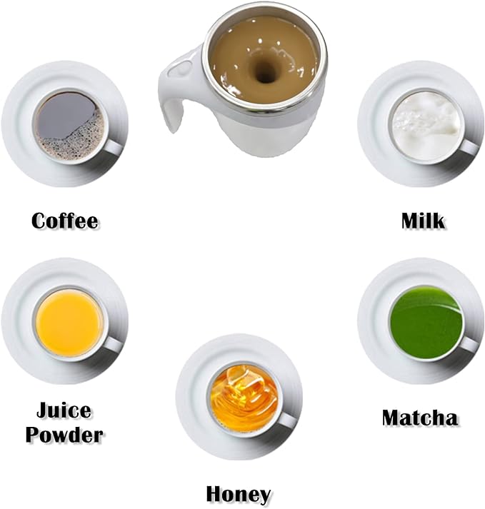 Automatic Magnetic Stirring Coffee Mug | Battery Operated Self Stirring Coffee Mug