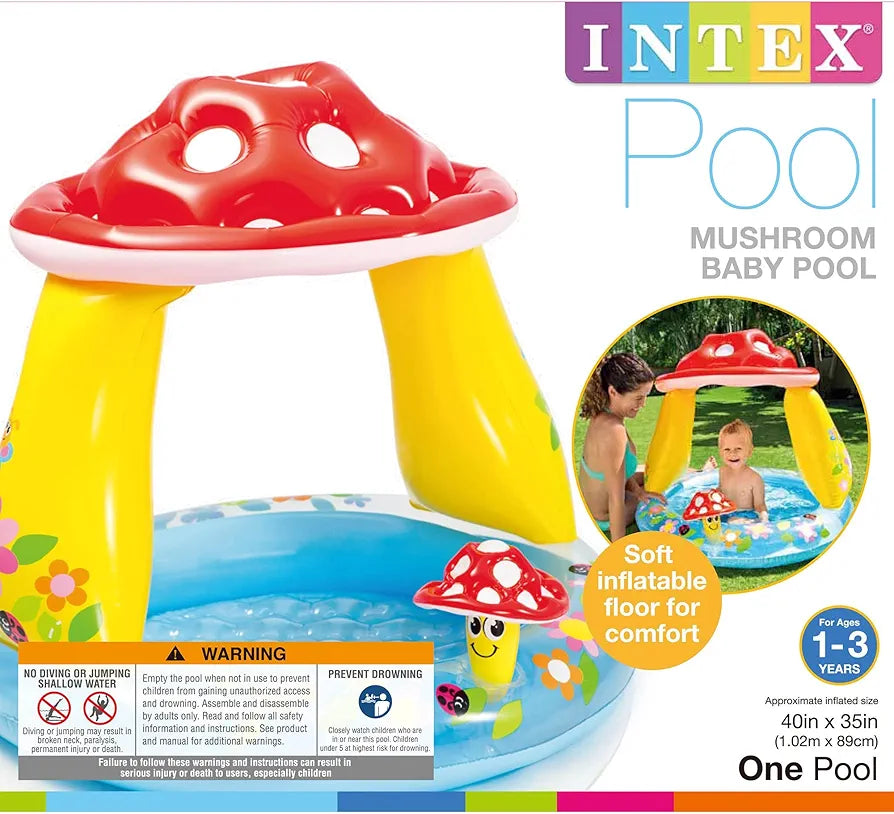 Intex Mushroom Baby Pool (40" × 35")