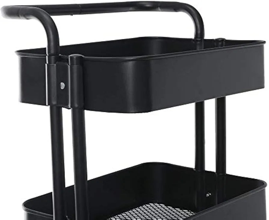 3-Tier Trolley| All-Purpose Trolley| Strong Metal Grid Basket|