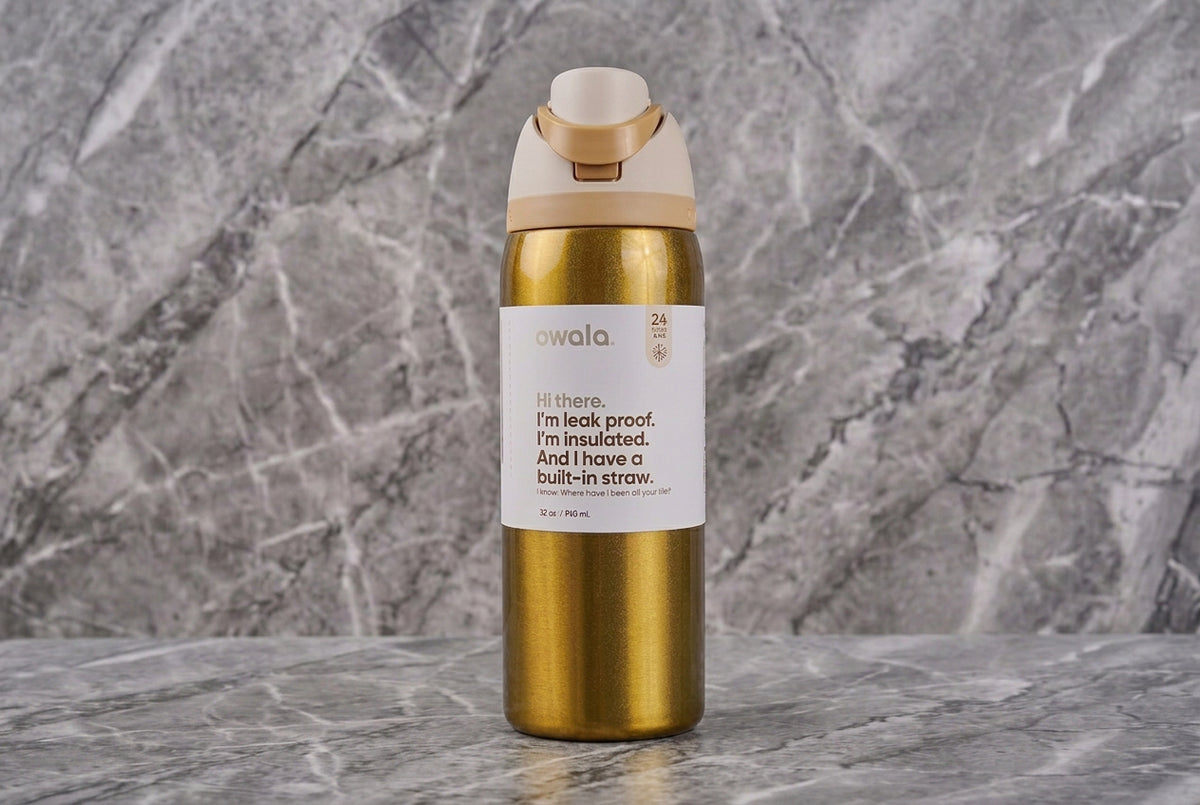 Owala FreeSip 32oz| Insulated Bottle| – Golden Dune