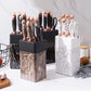Marble Pattern 7 Pcs Knife & Sharpener Set