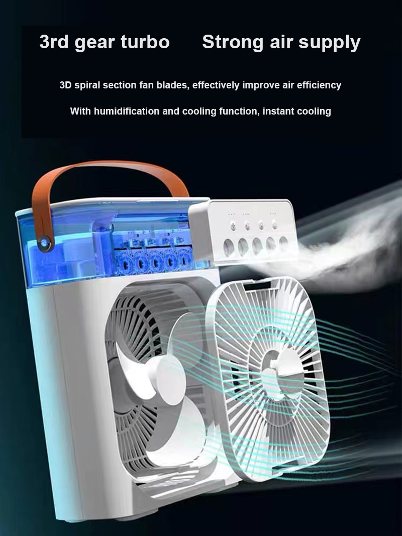 Portable Electric Air Conditioner mist fan with 600ml water tank