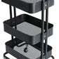 3-Tier Trolley| All-Purpose Trolley| Strong Metal Grid Basket|