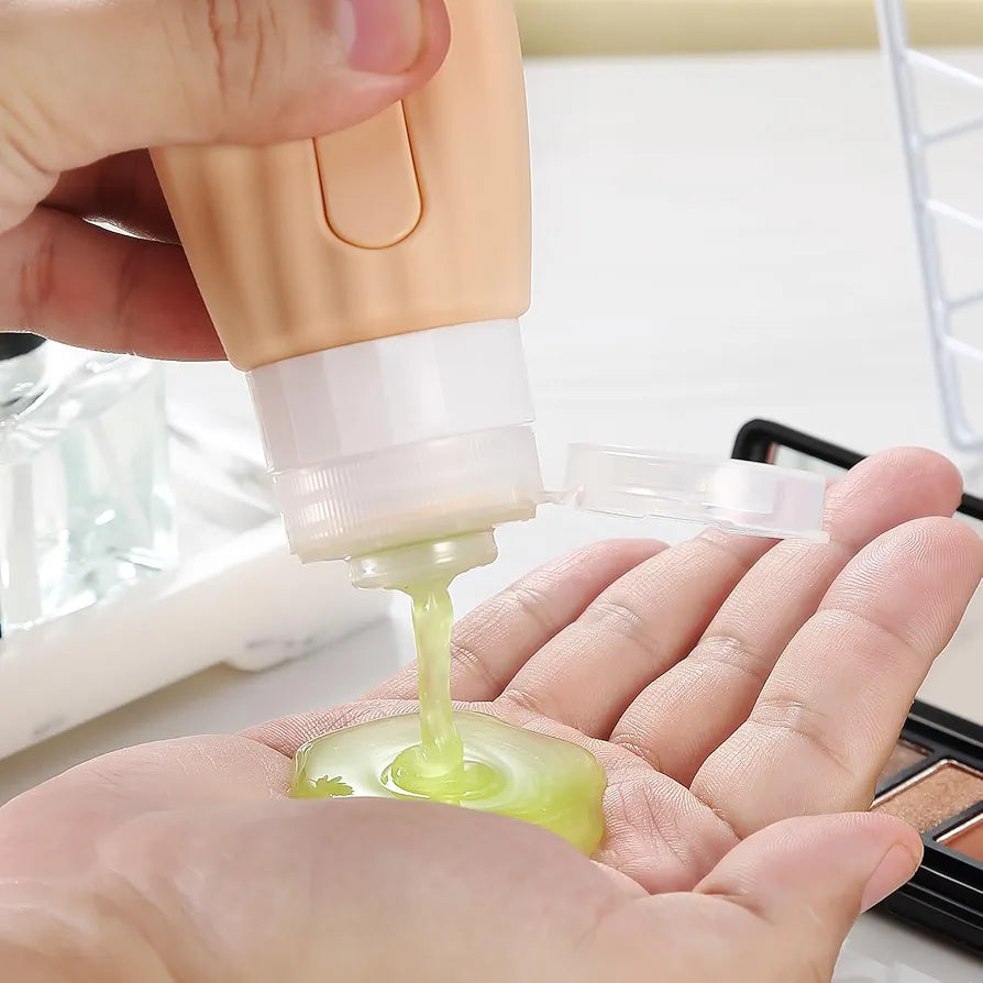 4Pcs/Bag 90ml Travel Bottles Kit Refillable Soft Silicone Bottles Reusable Empty Squeeze Tube Portable Travel Accessories