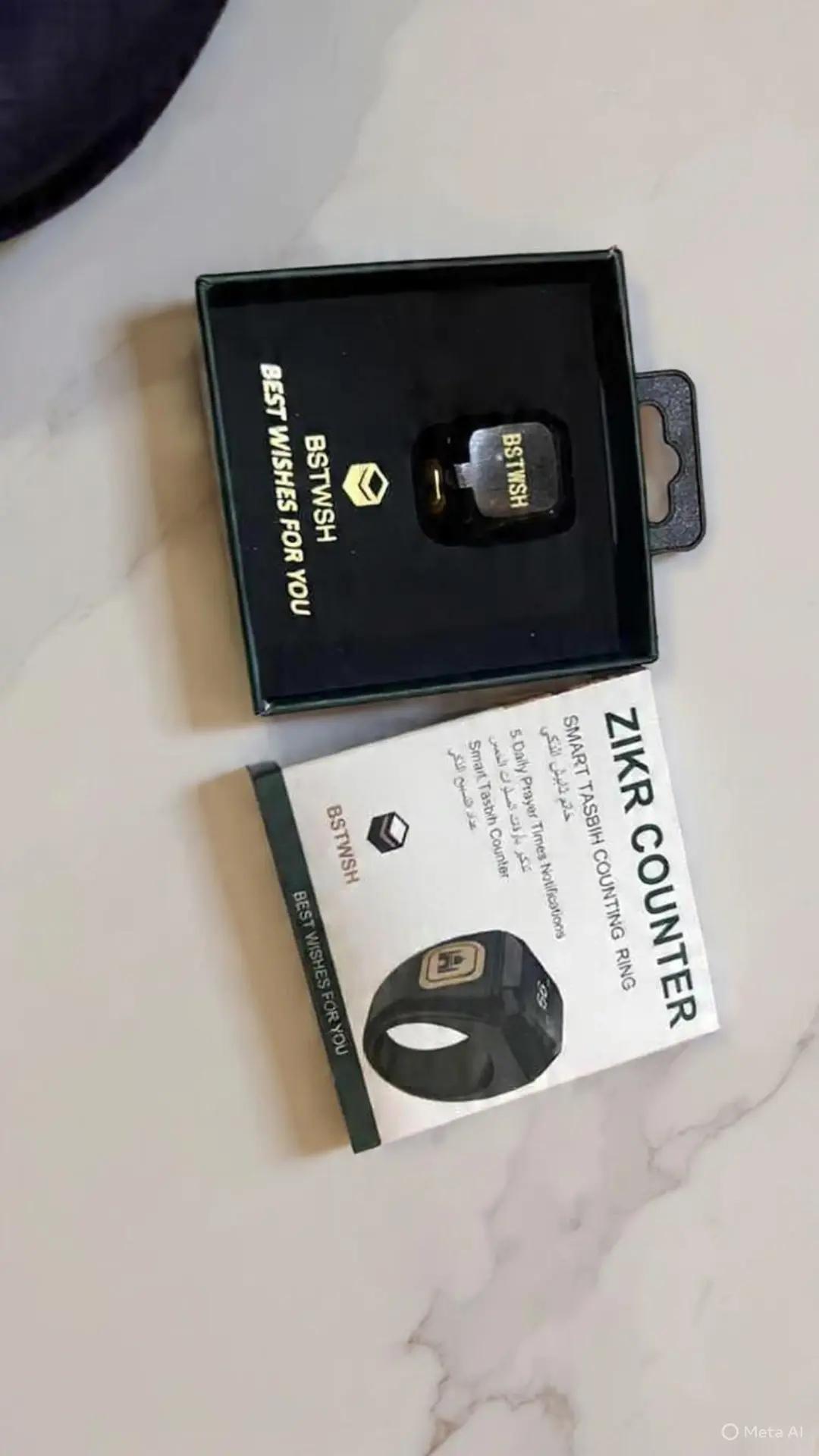 Digital Zikr Ring – Smart Tasbeeh Counter Ring with LED Display