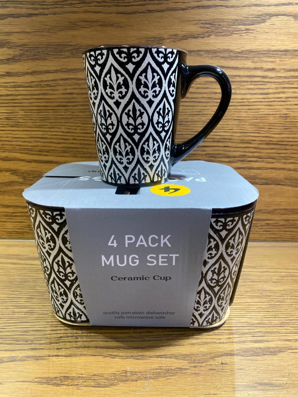 4 Piece Ceramic Mug set
