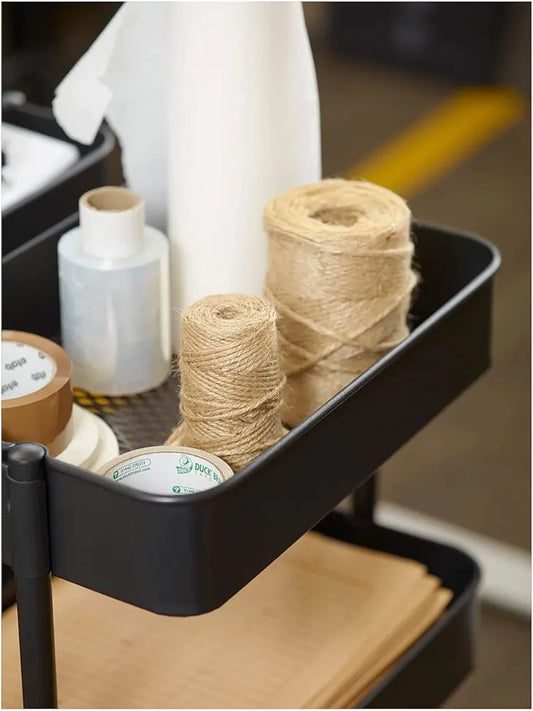 3-Tier Trolley| All-Purpose Trolley| Strong Metal Grid Basket|