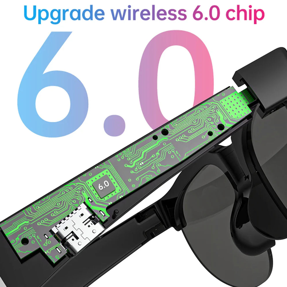 AI Wireless Smart Glasses | Hands-Free , Music & Calls