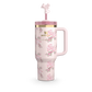 The Stanley X LoveShackFancy Holiday Quencher | 40 OZ |Rosa Beaux Blue|Rosa Beaux Pink
