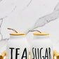 Ceramic Tea Coffee Sugar Jar Set with Stand