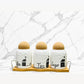 Ceramic Tea Coffee Sugar Jar Set with Stand