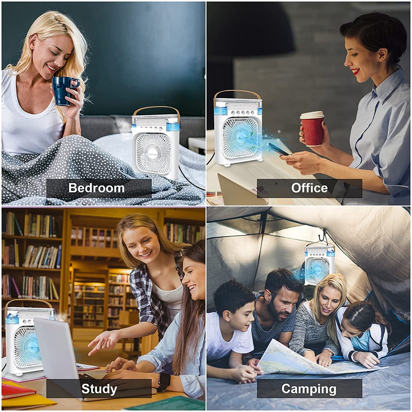 Portable Electric Air Conditioner mist fan with 600ml water tank