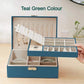 Premium Leather Jewelry Box Double Layer Storage