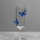 3D Butterfly Flute Glass