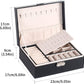 Premium Leather Jewelry Box Double Layer Storage