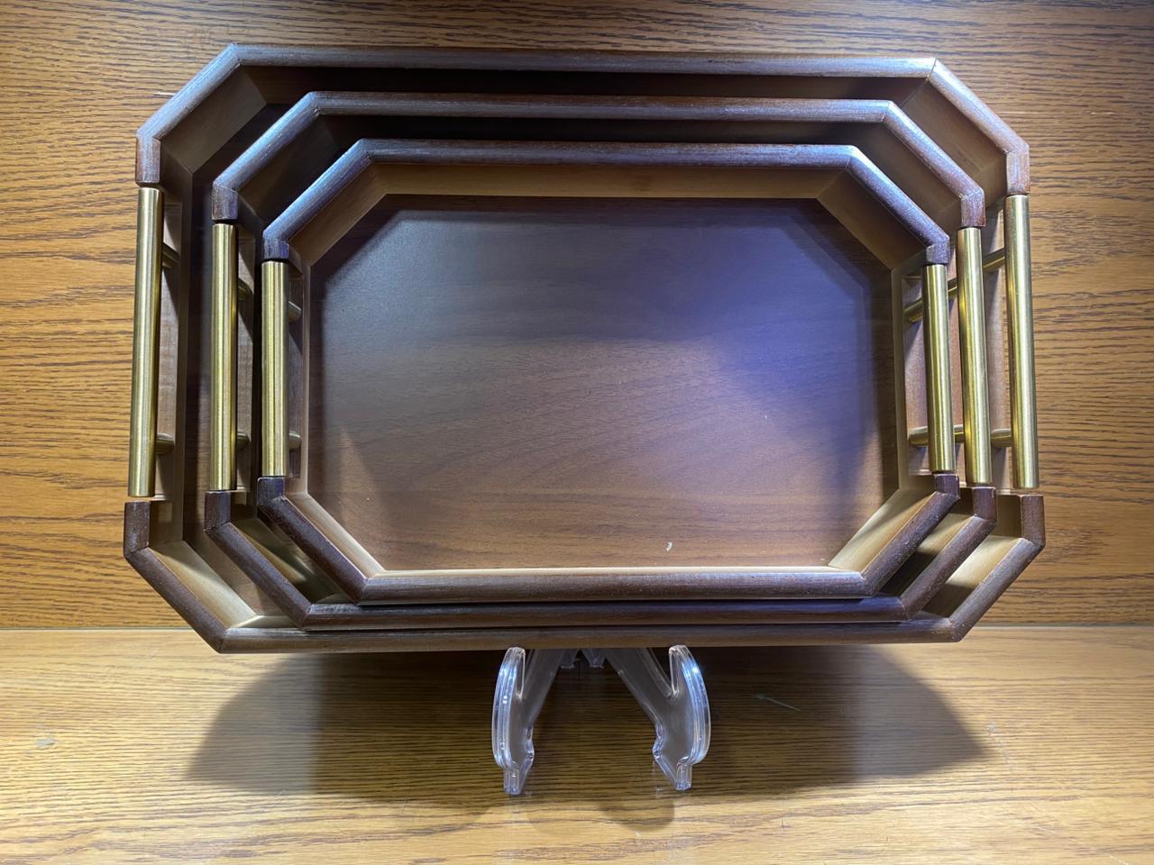 Wooden Tray Set