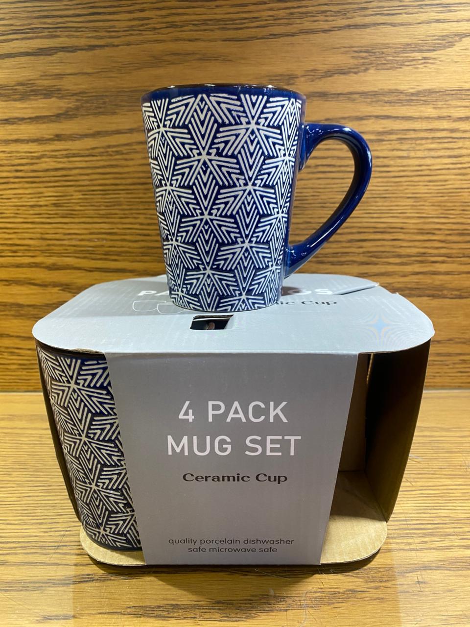 4 Piece Ceramic Mug set