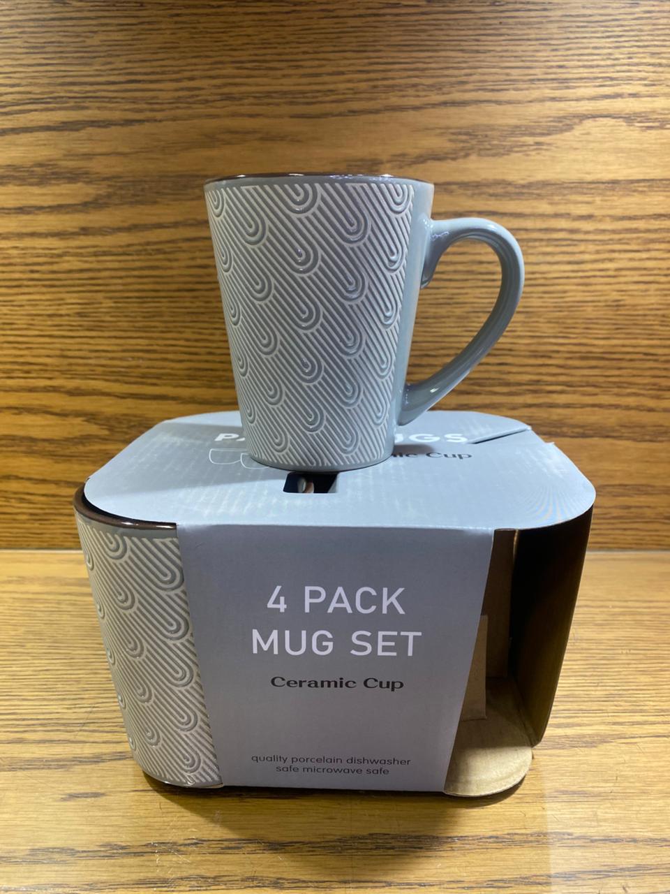 4 Piece Ceramic Mug set