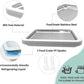 STAINLESS STEEL ICE CREAM ROLL MACHINE WITH SPATULA – RECTANGULAR DEEPENED COLD PLATE SORBET MAKER FOR HOME