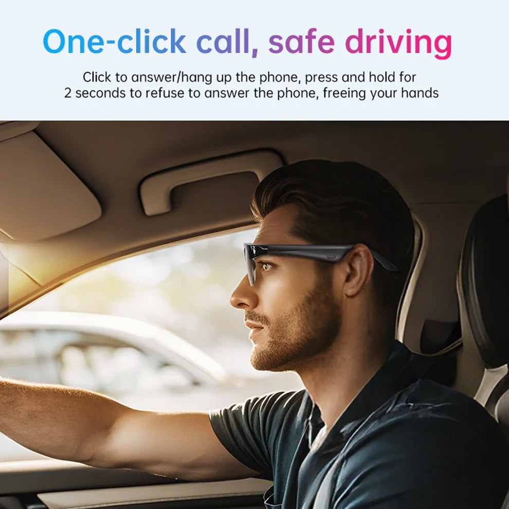 AI Wireless Smart Glasses | Hands-Free , Music & Calls