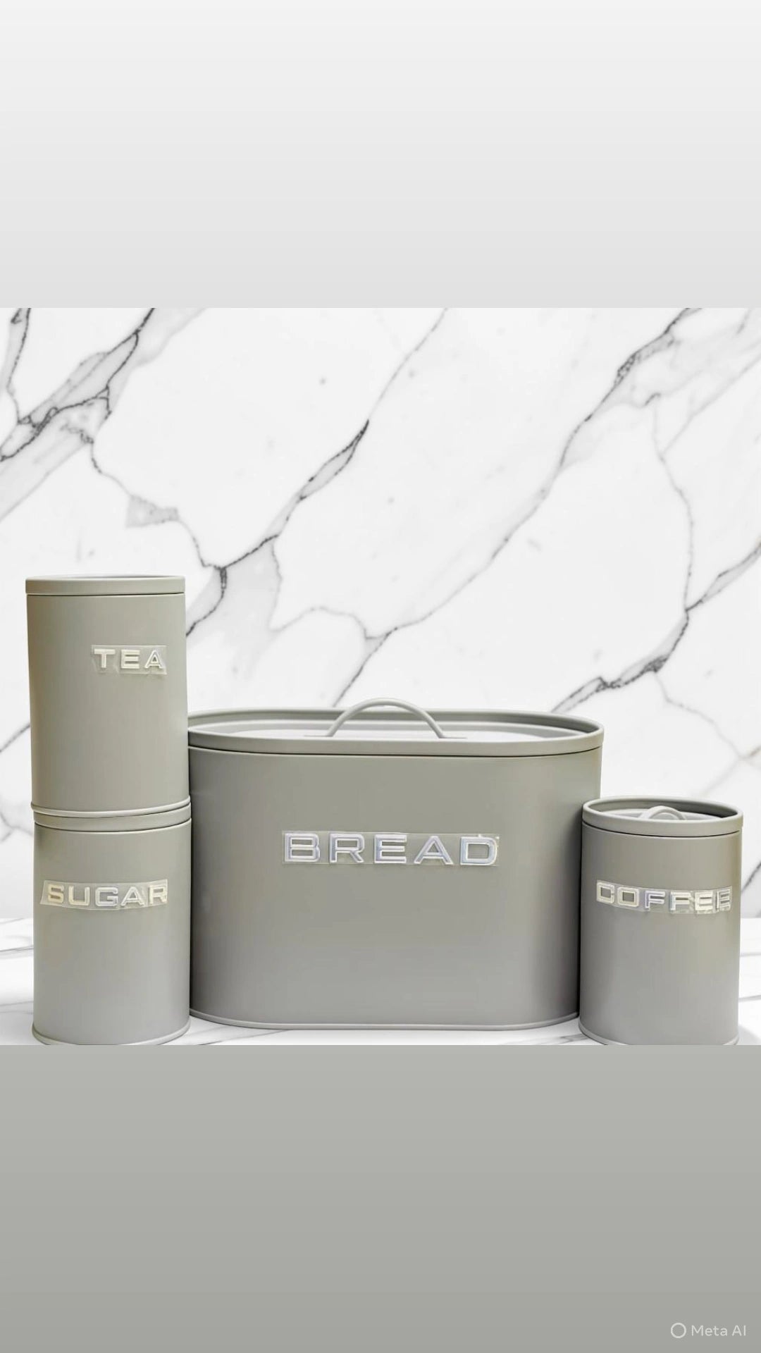 4 piece Metal Bread Box Set