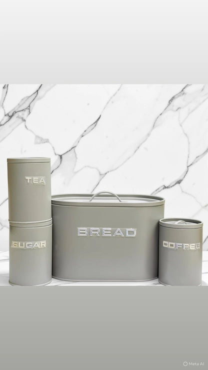 4 piece Metal Bread Box Set