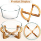Borosilicate Glass Salad Bowl With Bamboo stand