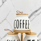 Ceramic Tea Coffee Sugar Jar Set with Stand
