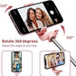 Pink selfie stick + tripod (without Light)