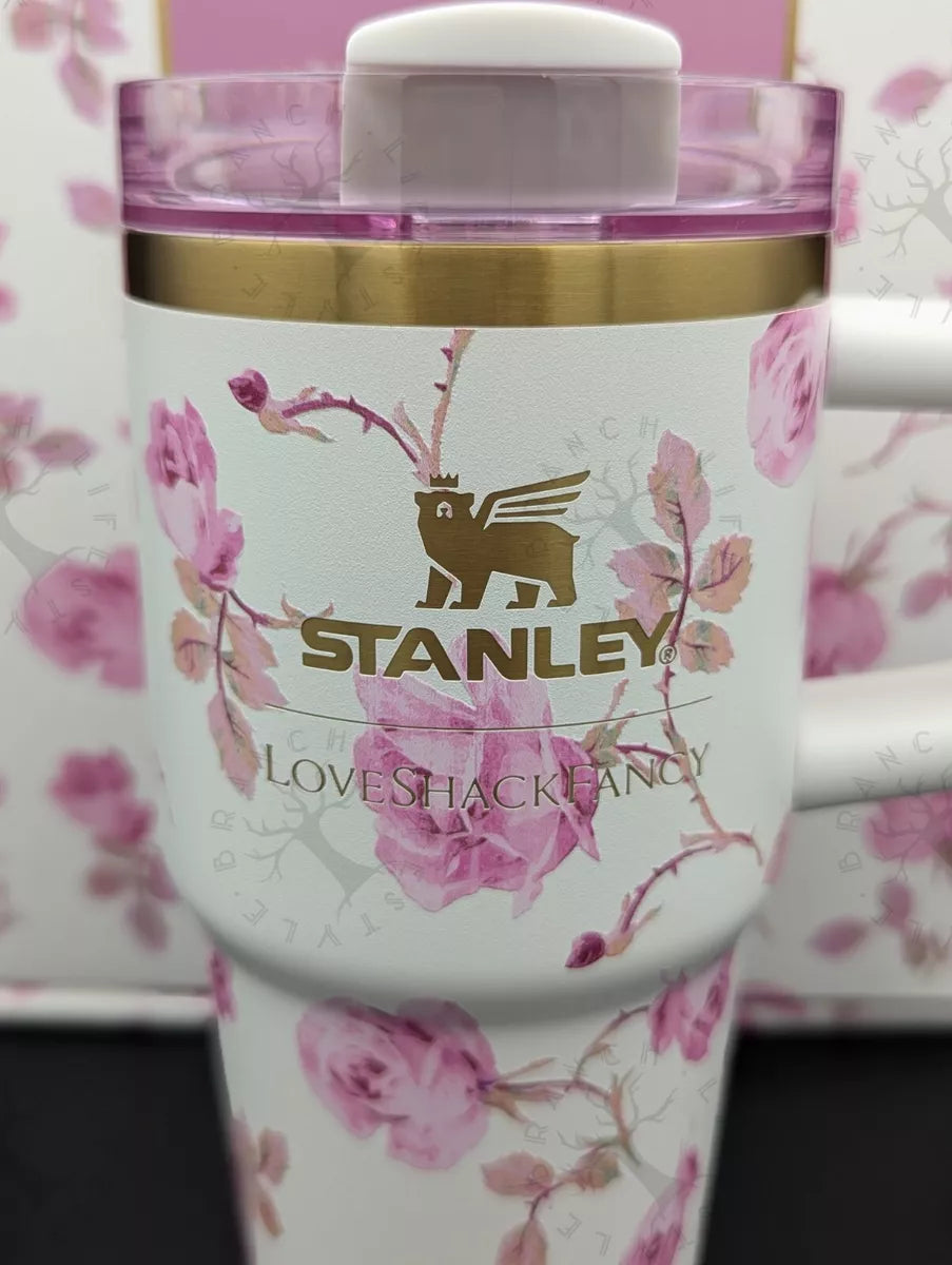 Stanley x LoveShackFancy Quencher Tumbler| 20 OZ |Ribbon Rosa