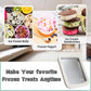 STAINLESS STEEL ICE CREAM ROLL MACHINE WITH SPATULA – RECTANGULAR DEEPENED COLD PLATE SORBET MAKER FOR HOME