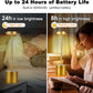 Rechargeable Cordless Table Lamp, 6000mAh Battery Powered Table Lamp with 3-Levels Brightness,USB Charging Port Desk Lamp for Outdoor, Restaurant, Bedroom Etc
