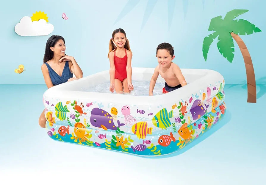 INTEX Swim Center Clear View Aquarium Pool ( 62.5" L x 62.5" W X 19.5" H )